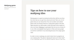 Desktop Screenshot of mahjong-game.net